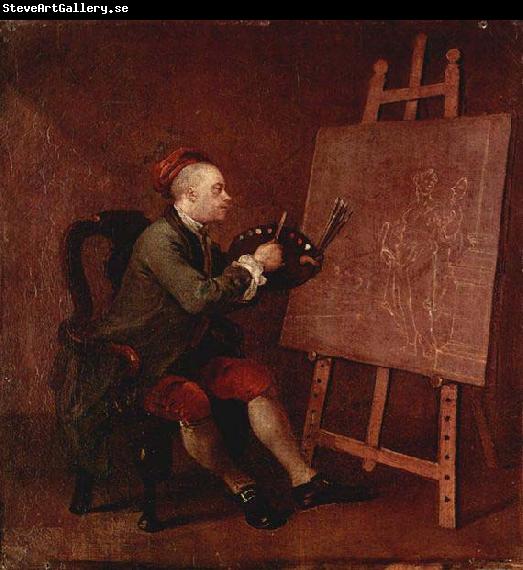 William Hogarth Hogarth Painting the Comic Muse